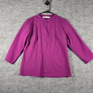 Girl With Curves‎ Purple Mock Neck Tunic Top Plus Size L Career Stretch